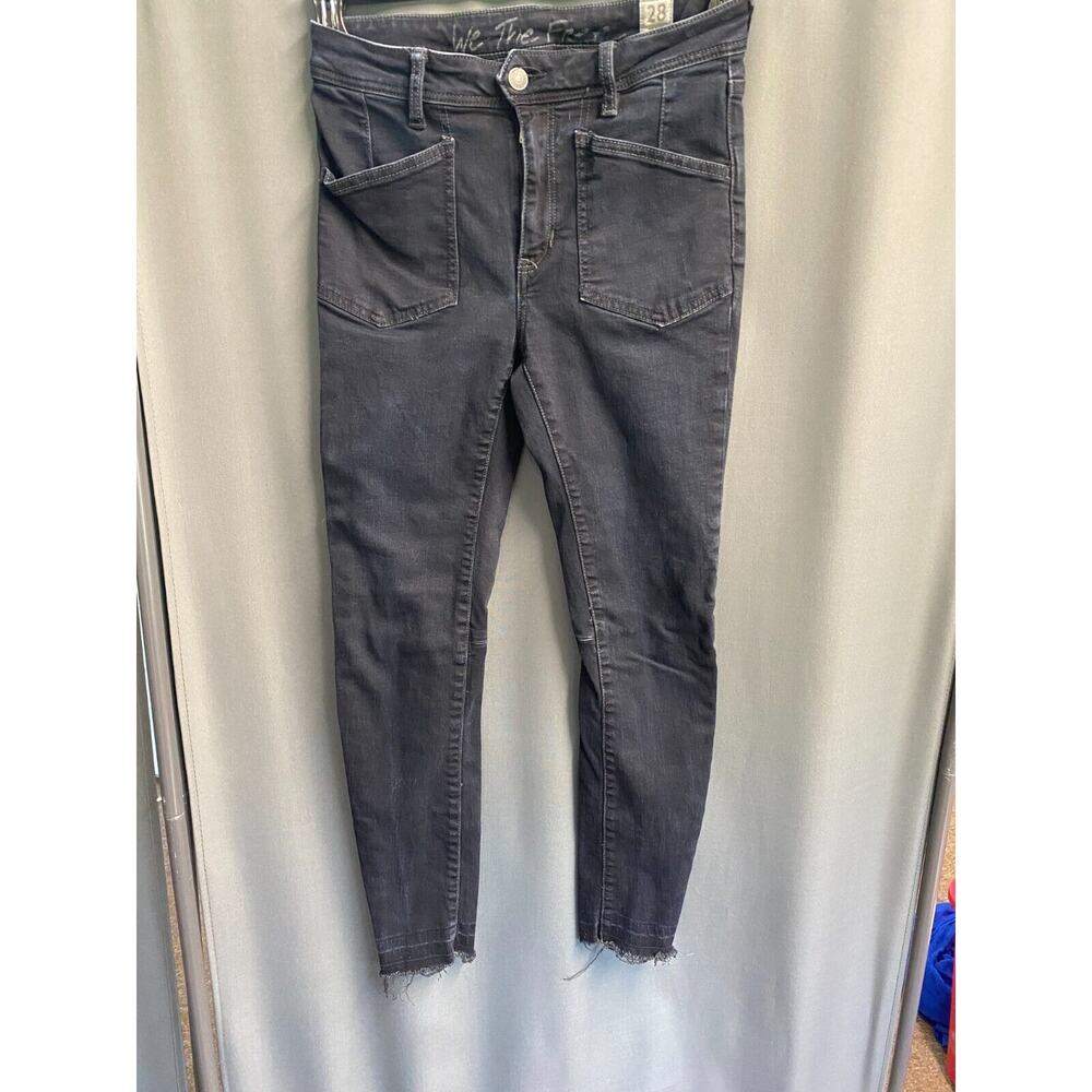 We The Free Skinny Jeans Womens Size 28 Blue Denim Slim Fit Zip Fly Hipster B76